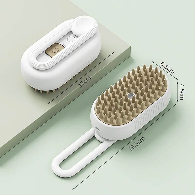 Brosse Vapeur 3-en-1 pour Chats et Chiens – Nettoyage, Massage & Soin du Poil