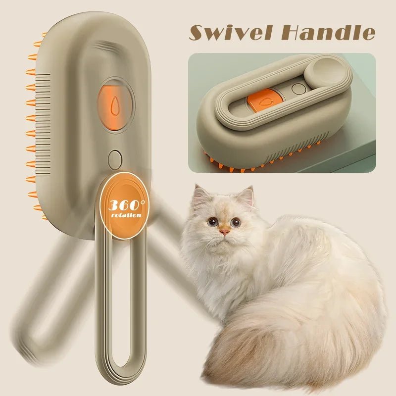 Brosse Vapeur 3-en-1 pour Chats et Chiens – Nettoyage, Massage & Soin du Poil