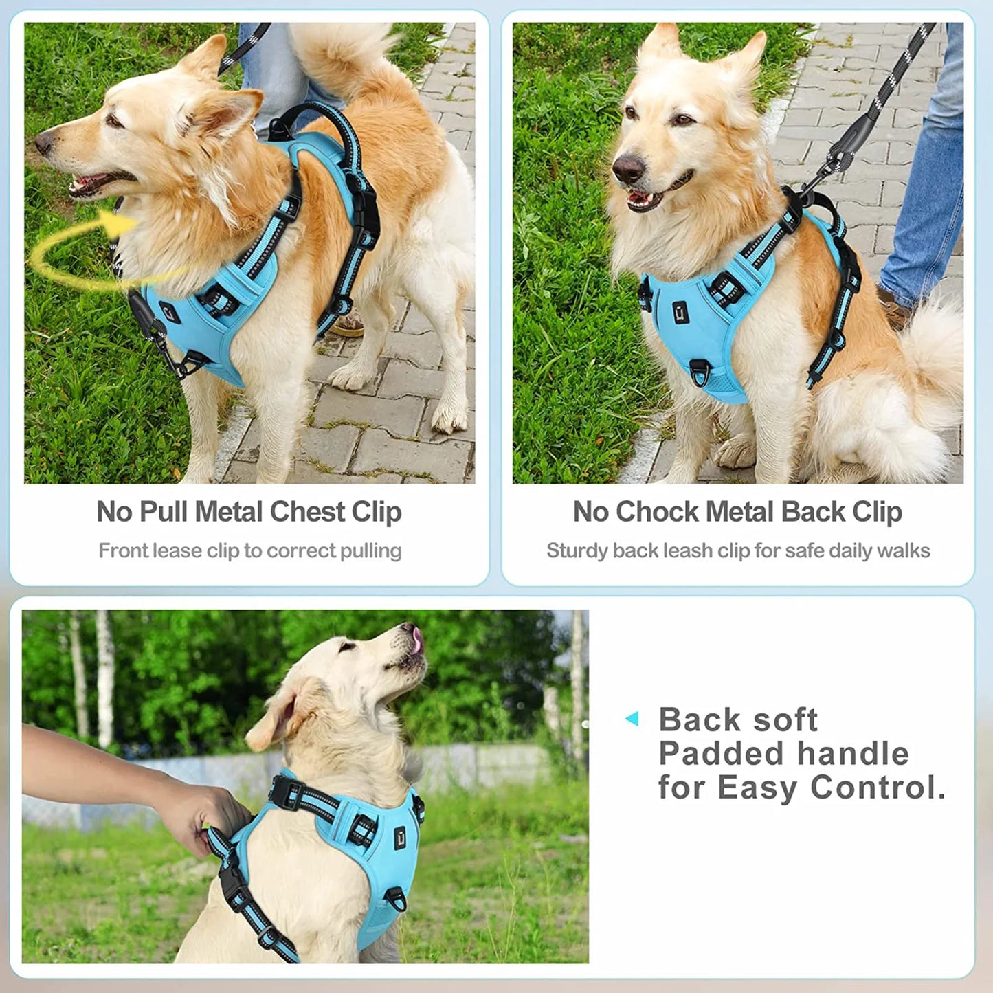 Harnais Anti-Traction pour Chien – Réglable, Confortable & Facile à Contrôler