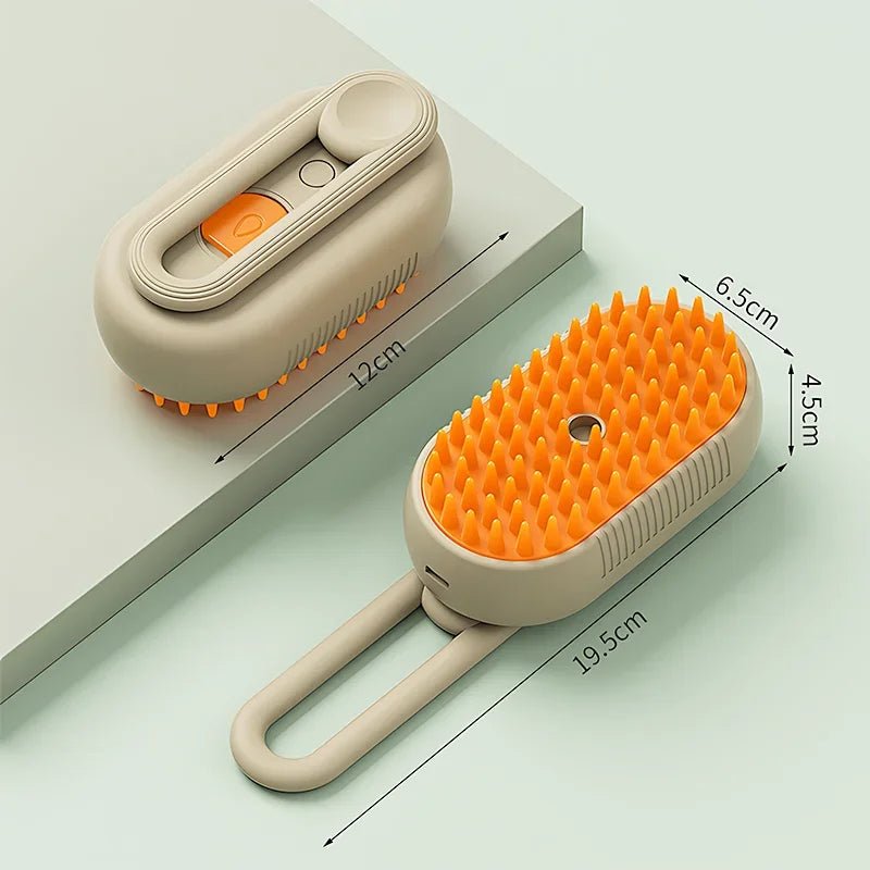 Brosse Vapeur 3-en-1 pour Chats et Chiens – Nettoyage, Massage & Soin du Poil