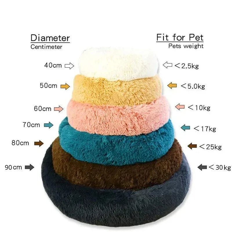 Panier Rond Douillet pour Chiens et Chats – Lit Chauffant et Lavable