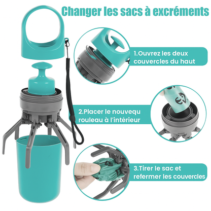 Ramasse-Crottes Portable pour Chien – Design Hygiénique Sans Contact