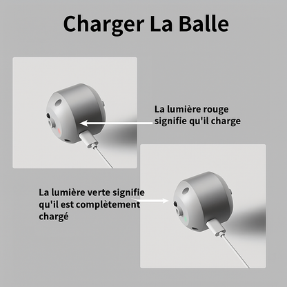 Balle Interactive Intelligente pour Chien et Chat – Rechargeable USB avec Lumières RGB
