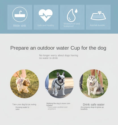 Gourde portable 2 en 1 pour chien et chat – eau & croquettes