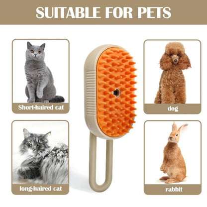 Brosse Vapeur 3-en-1 pour Chats et Chiens – Nettoyage, Massage & Soin du Poil