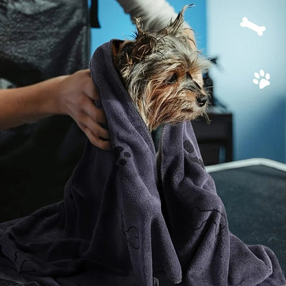 Serviette en Microfibre Ultra-Absorbante pour Chien – Séchage Rapide