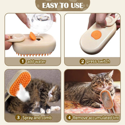 Brosse Vapeur 3-en-1 pour Chats et Chiens – Nettoyage, Massage & Soin du Poil